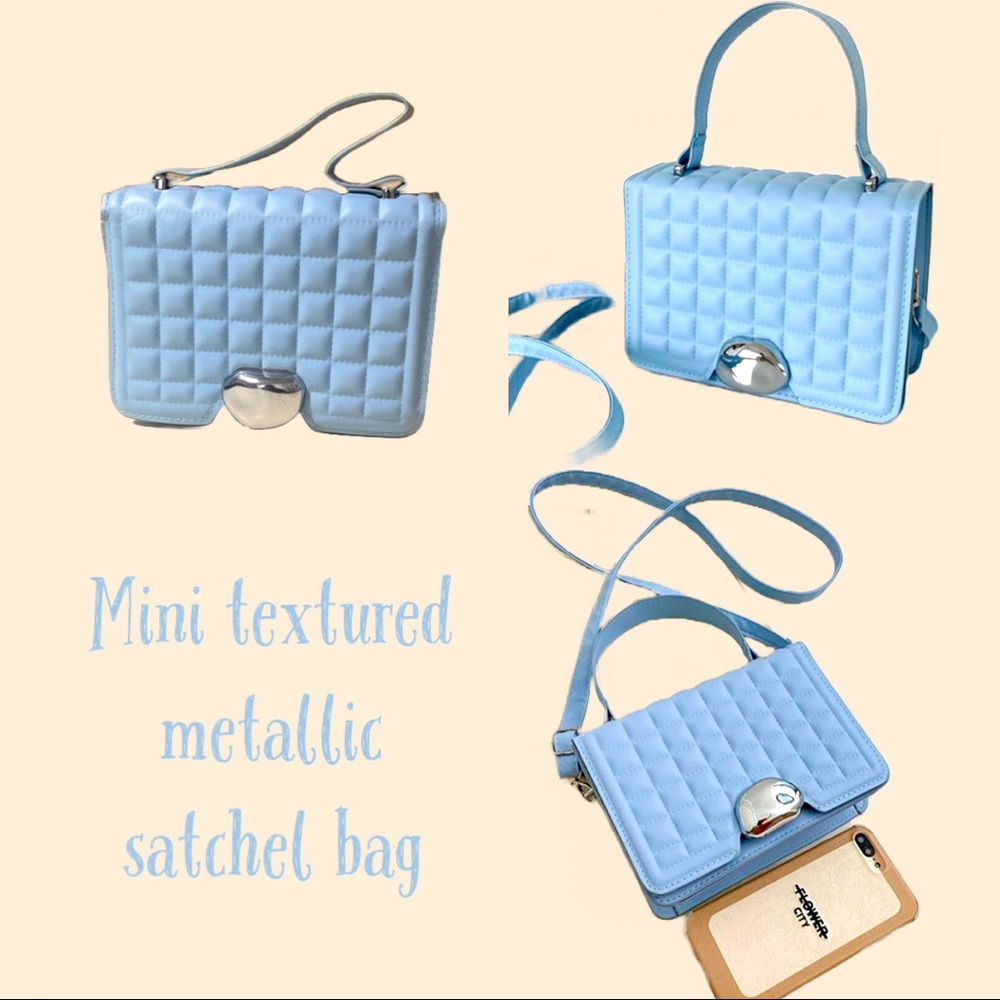 Mini metallic satchel Bag